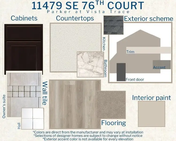 Parker - Colors for this home Parker - Colors for this home