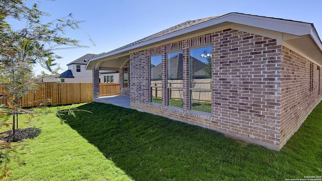 Exterior details and patio area of a home in Corley Farms 50', Boerne (Image 3). Exterior details and patio area of a home in Corley Farms 50', Boerne (Image 3).