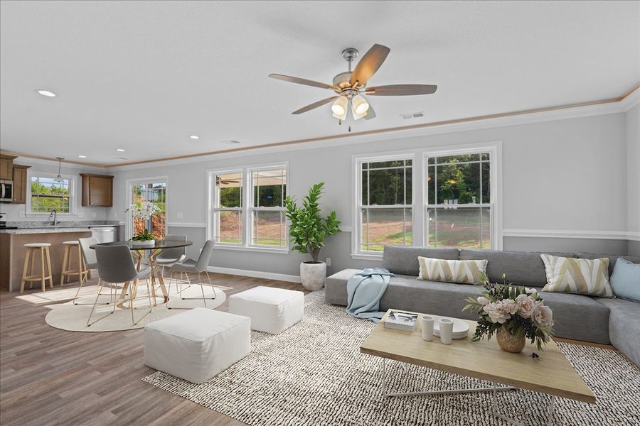 Representative furnished interior of a home built from the Reynolds by Enchanted Homes in Arcadia Village, Spartanburg (Image 9).