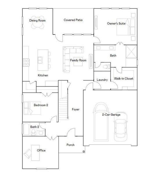 2D floor plan layout of this home in ARTAVIA: Fairway Collection, Conroe, TX (Image 4). 2D floor plan layout of this home in ARTAVIA: Fairway Collection, Conroe, TX (Image 4).