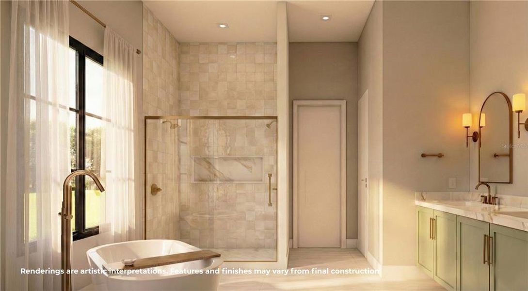 Furnished interior view inside a new home in , Orlando (Image 8).