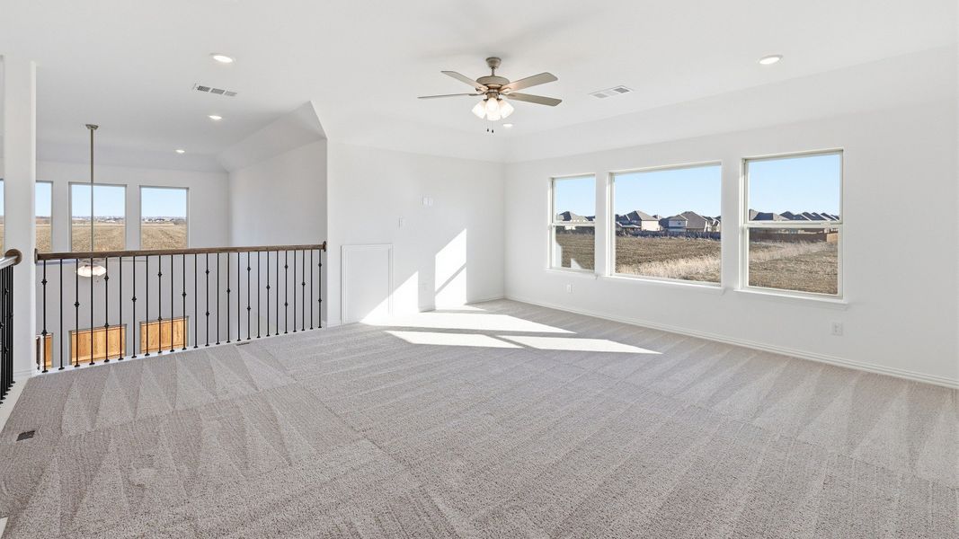 Furnished interior view inside a new home in Green Meadows Premier, Celina (Image 37). Furnished interior view inside a new home in Green Meadows Premier, Celina (Image 37).