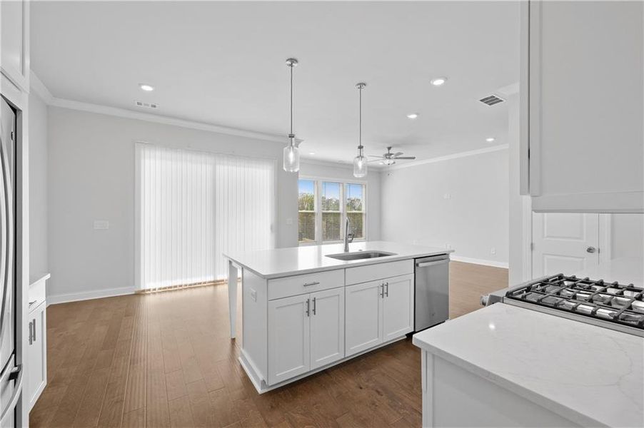 Furnished interior view inside a new home in Palisades Single Family, Cumming (Image 13).