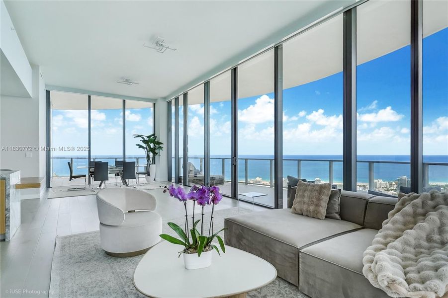 Furnished interior view inside a new home in Five Park, Miami Beach (Image 18).