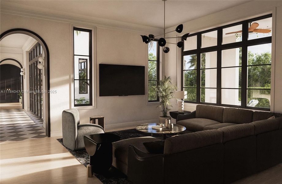 Furnished interior view inside a new home in , Miami Shores (Image 17).