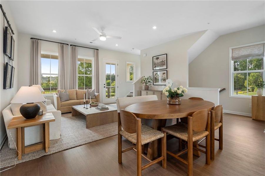 Furnished interior view inside a new home in , Alpharetta (Image 11). Furnished interior view inside a new home in , Alpharetta (Image 11).