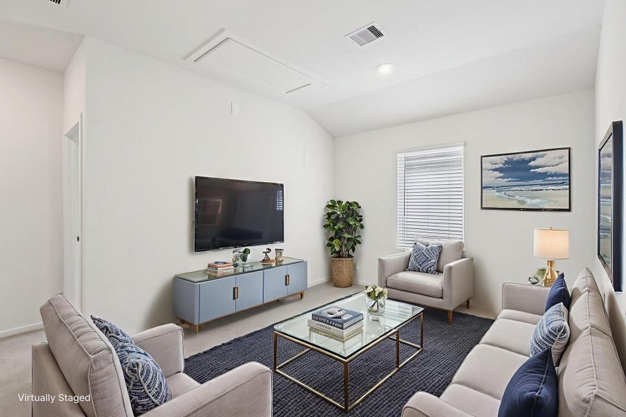 Furnished interior view inside a new home in Southwinds, Baytown (Image 16). Furnished interior view inside a new home in Southwinds, Baytown (Image 16).