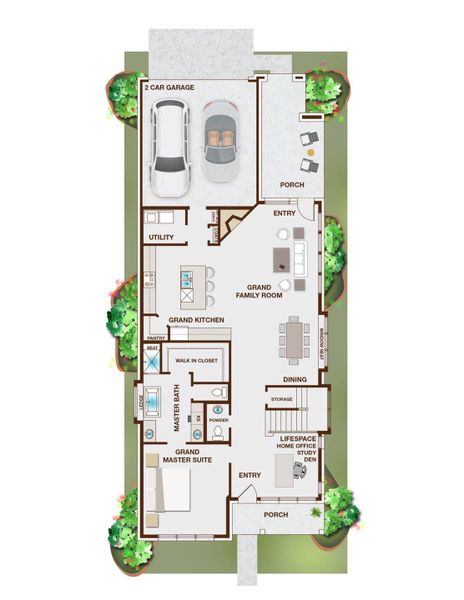 2D floor plan layout of this home in Walton Ridge, Corinth, TX (Image 3).