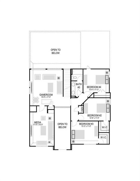 2D floor plan layout of this home in Madero, Haslet, TX (Image 2).
