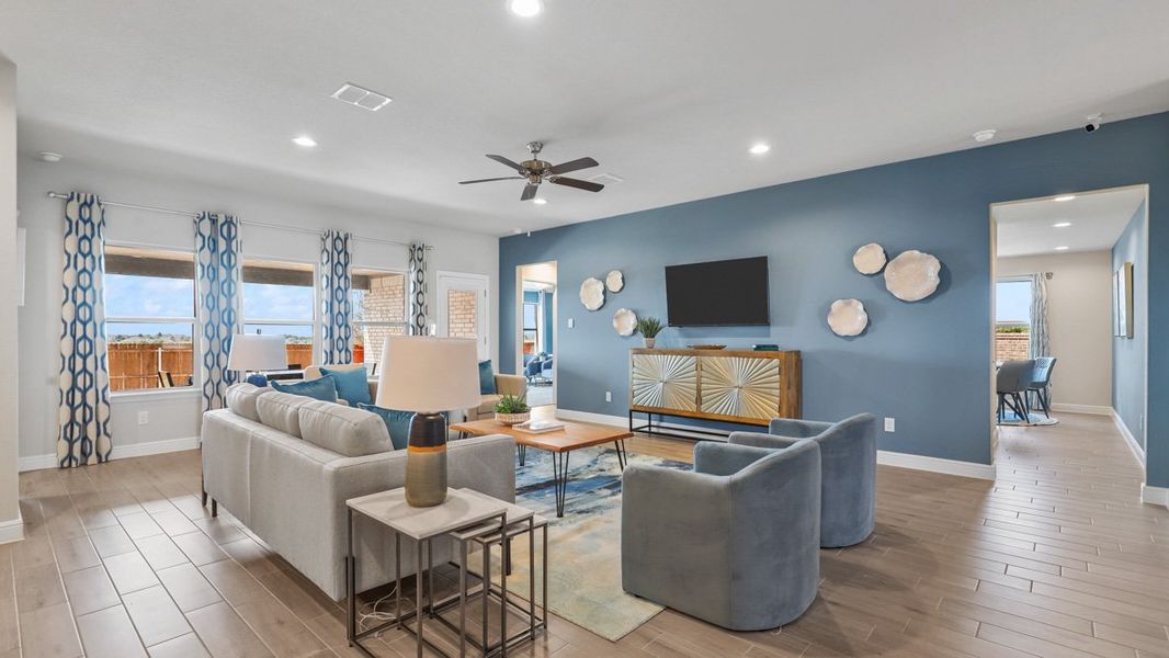 Furnished interior view inside a new home in Sandstone Estates, Granbury (Image 12). Furnished interior view inside a new home in Sandstone Estates, Granbury (Image 12).