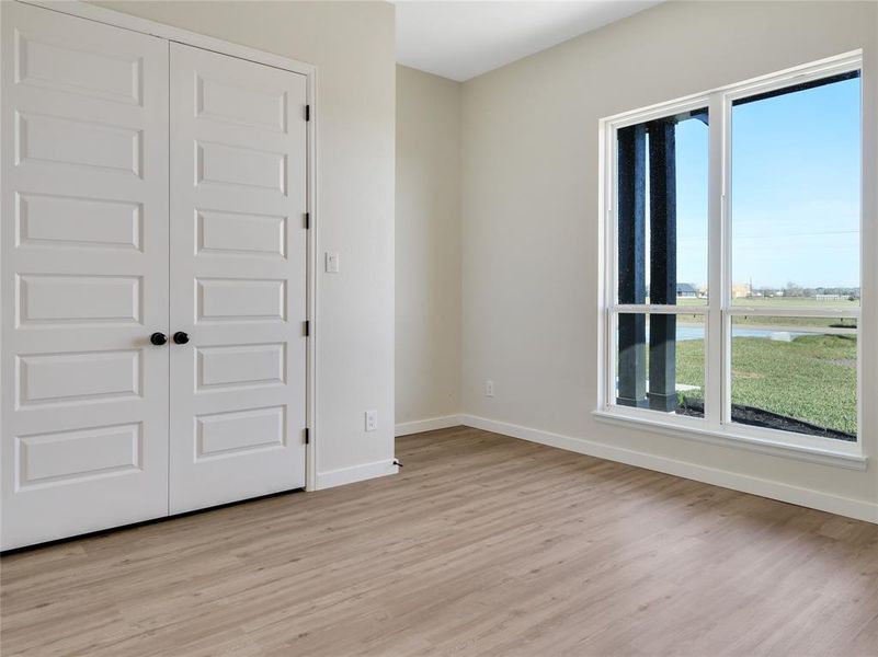 One of the spacious bedrooms