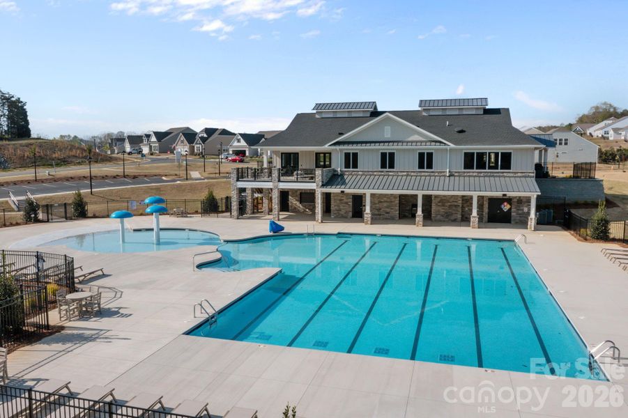 Community pool, playground and activity center are 1 block away from home!