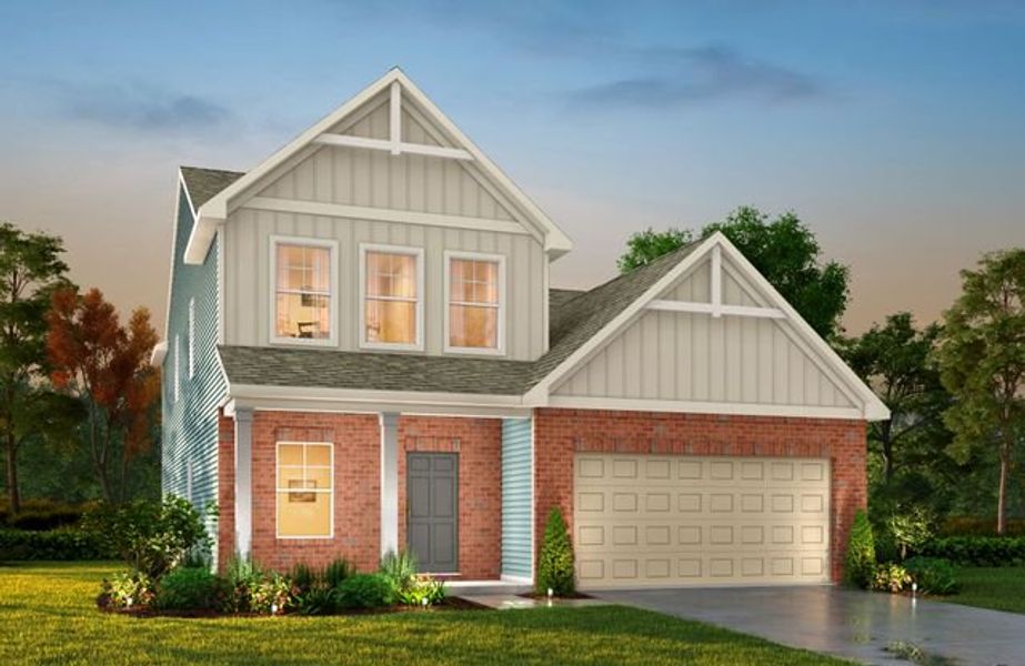 Representative exterior photo of a completed home built from the Ava by True Homes in Stonebridge Fairways, Monroe, NC (Image 2).