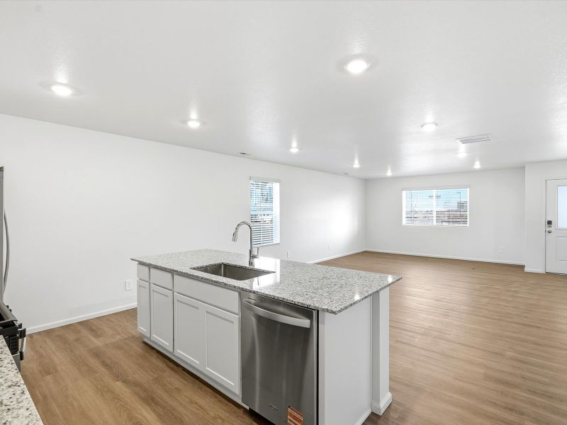 Furnished interior view inside a new home in Skyview at High Point, Aurora (Image 4).