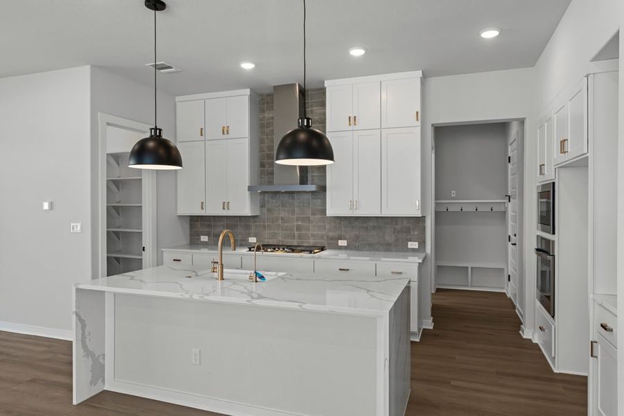 Furnished interior view inside a new home in Arbor Collection at Lariat, Liberty Hill (Image 14). Furnished interior view inside a new home in Arbor Collection at Lariat, Liberty Hill (Image 14).