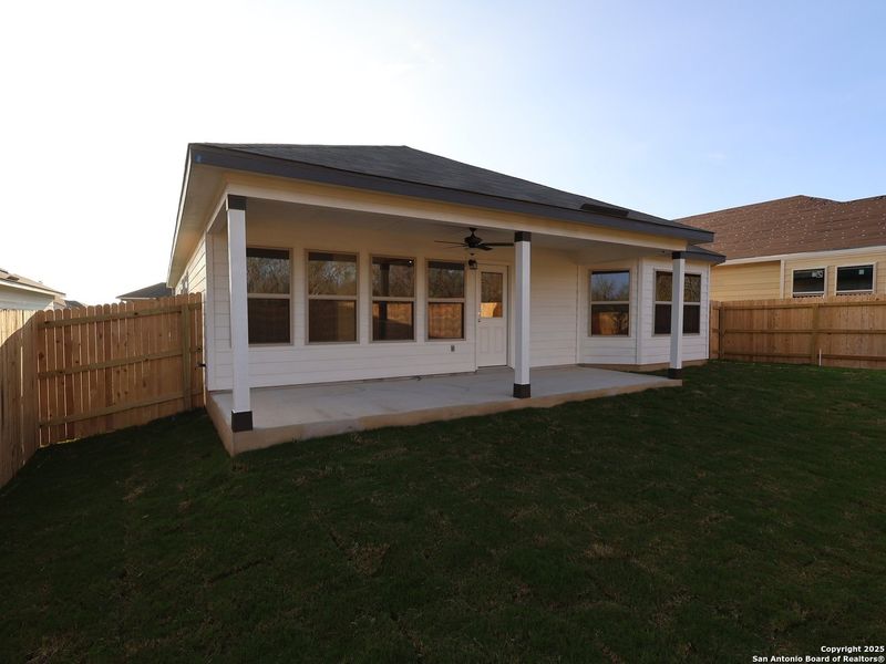 Exterior details and patio area of a home in Greenspoint Heights, Seguin (Image 3). Exterior details and patio area of a home in Greenspoint Heights, Seguin (Image 3).