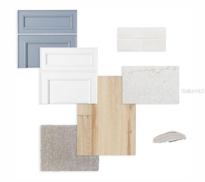 Sample of building materials used in homes in Palmeras at Crossprairie – The Magnolia Collection, St. Cloud (Image 36).
