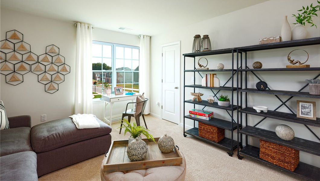 Furnished interior view inside a new home in Tap Root Farms, Fletcher (Image 30).