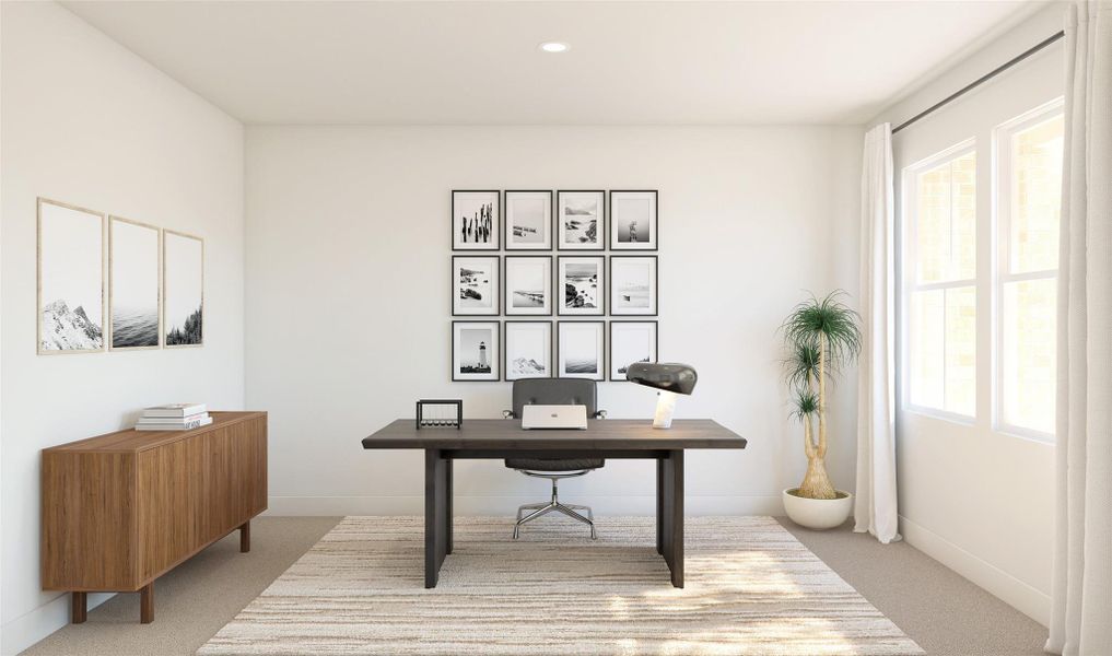 Private home office (*Artist rendering used for illustration purposes only.)