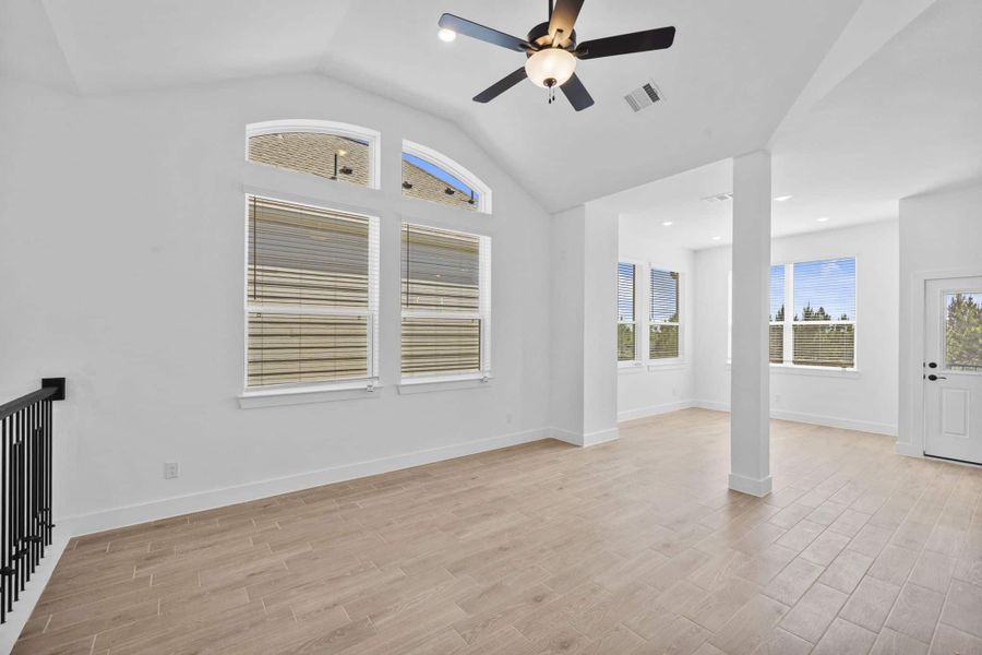 Spacious, unfurnished interior of a new home in Bridgeland, Cypress (Image 13). Spacious, unfurnished interior of a new home in Bridgeland, Cypress (Image 13).