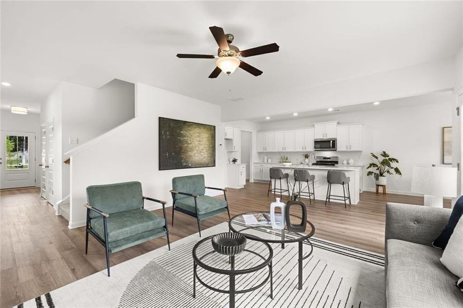 Furnished interior view inside a new home in , Loganville (Image 11). Furnished interior view inside a new home in , Loganville (Image 11).