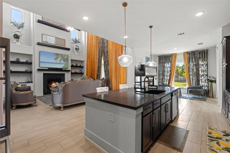 Open concept kitchen-living room Open concept kitchen-living room