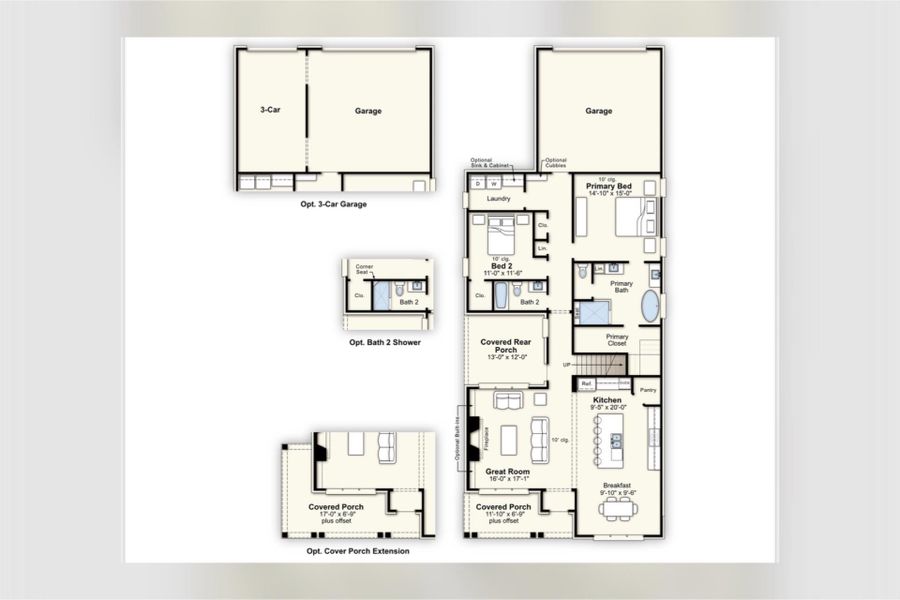 2D floor plan layout of this home in Lockwood, Collierville, TN (Image 5).
