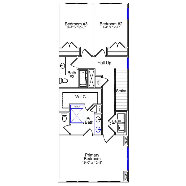 2D floor plan layout of this home in Ryder Park, Charlotte, NC (Image 3).