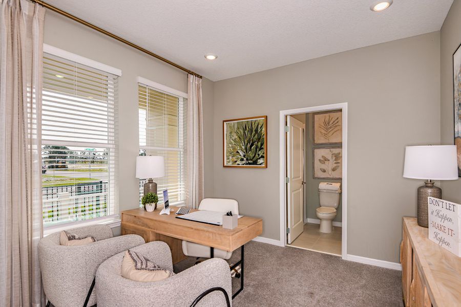 Furnished interior view inside a new home in Harvest at Ovation, Winter Garden (Image 14). Furnished interior view inside a new home in Harvest at Ovation, Winter Garden (Image 14).