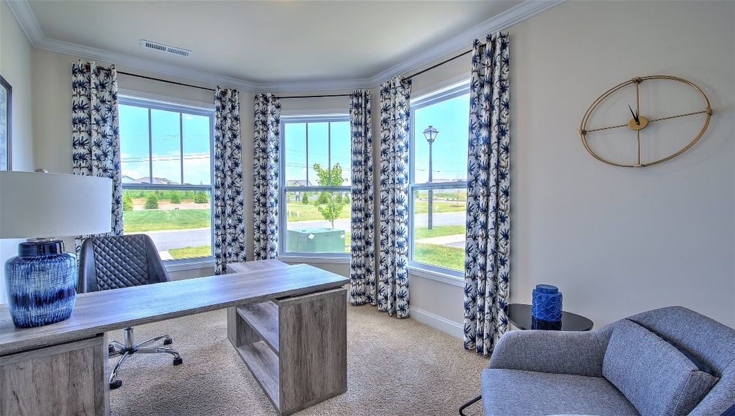 Furnished interior view inside a new home in Townes at Tap Root Farms, Fletcher (Image 24).