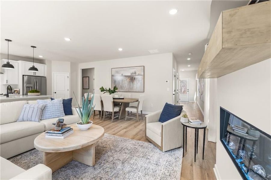 Furnished interior view inside a new home in The Bluffs, Canton (Image 20).