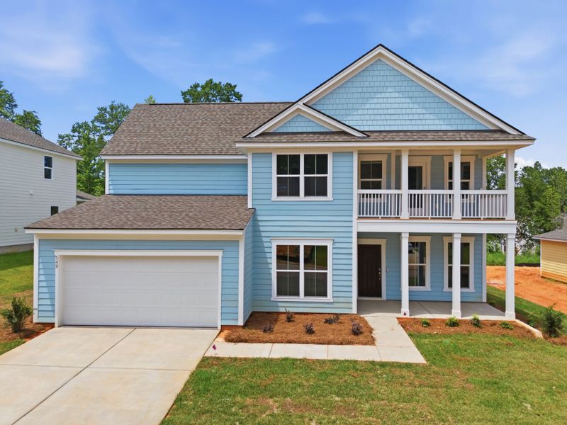Front exterior of a new home in Carriage Estates, Lexington, SC, highlighting curb appeal (Image 1). Front exterior of a new home in Carriage Estates, Lexington, SC, highlighting curb appeal (Image 1).