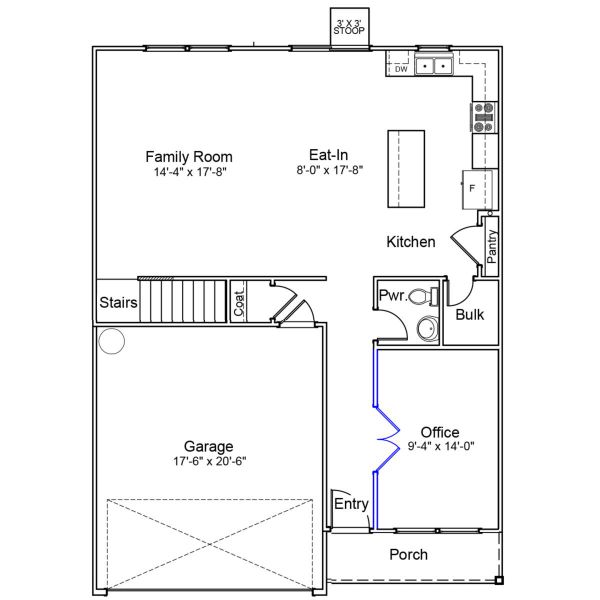 2D floor plan layout of this home in Braxton Place, Moore, SC (Image 2).