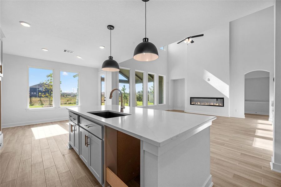 Furnished interior view inside a new home in Fulshear Lakes - 60', Fulshear (Image 6).