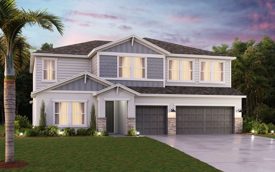 Representative exterior photo of a completed home built from the Seneca by Cardel Homes in Fieldstone, Plant City, FL (Image 6).
