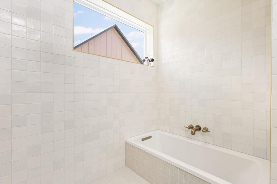 Modern square wall tile with a window offering a glimpse of the sky and a nearby roof. Modern square wall tile with a window offering a glimpse of the sky and a nearby roof.