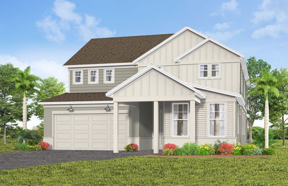 Representative exterior photo of a completed home built from the Serena by Pulte Homes in Lakehaven Estates, Clermont, FL (Image 22). Representative exterior photo of a completed home built from the Serena by Pulte Homes in Lakehaven Estates, Clermont, FL (Image 22).