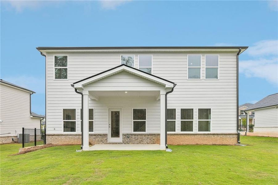 Exterior details and patio area of a home in Preserve at Mountain Creek, Pendergrass (Image 4). Exterior details and patio area of a home in Preserve at Mountain Creek, Pendergrass (Image 4).