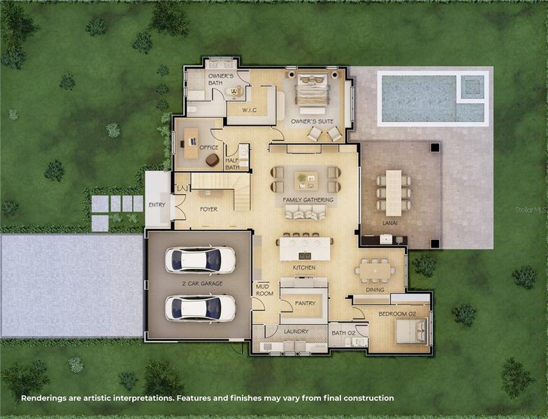2D floor plan layout of this home in , Winter Park, FL (Image 4). 2D floor plan layout of this home in , Winter Park, FL (Image 4).