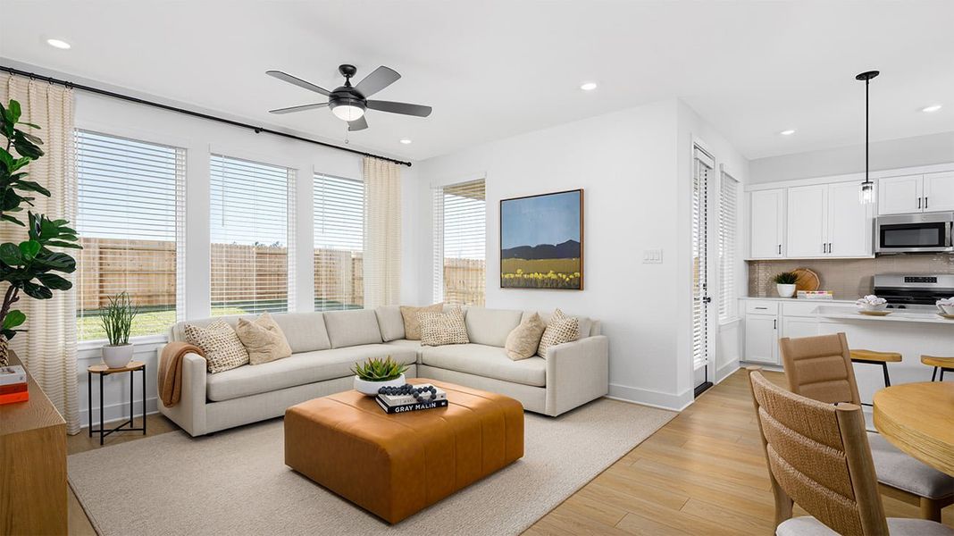Representative furnished interior of a home built from the Wyatt by Risewell Homes in The Canopies, Splendora (Image 5).