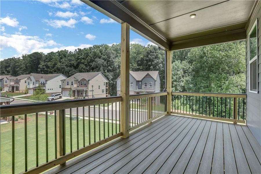 Exterior details and patio area of a home in The Paddocks at Doc Hughes, Buford (Image 26).