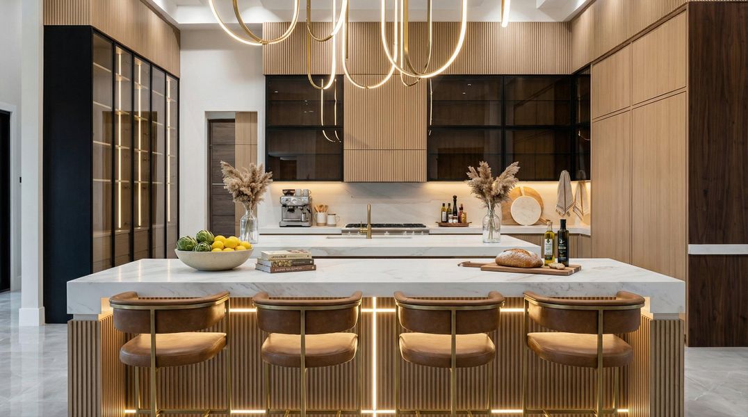 virtually staged kitchen