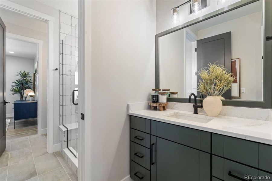 Jack and Jill bath on the main level