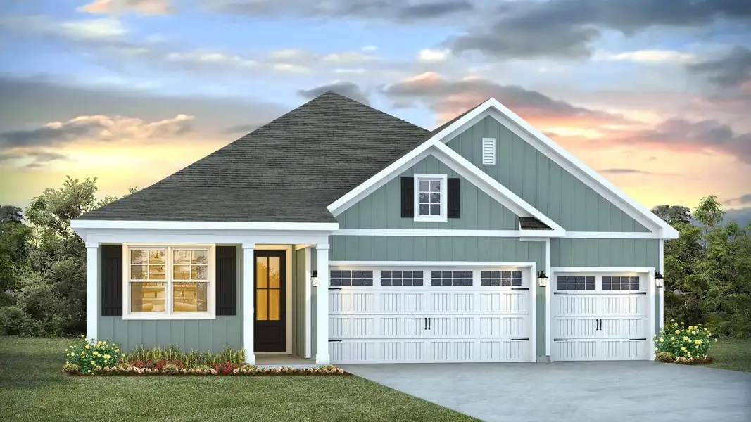 Representative exterior photo of a completed home built from the Madison by D.R. Horton in The Highlands at Cedar Hill Landing, Navassa, NC (Image 25).