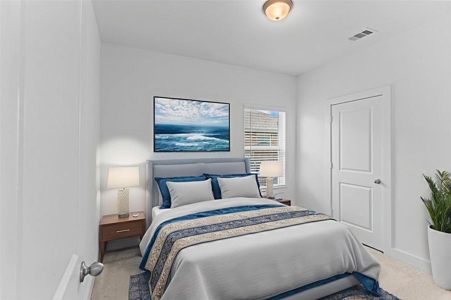 All the guest bedrooms are tucked away for privacy and wonderful walk-in closets! *Virtually Stage Photo*