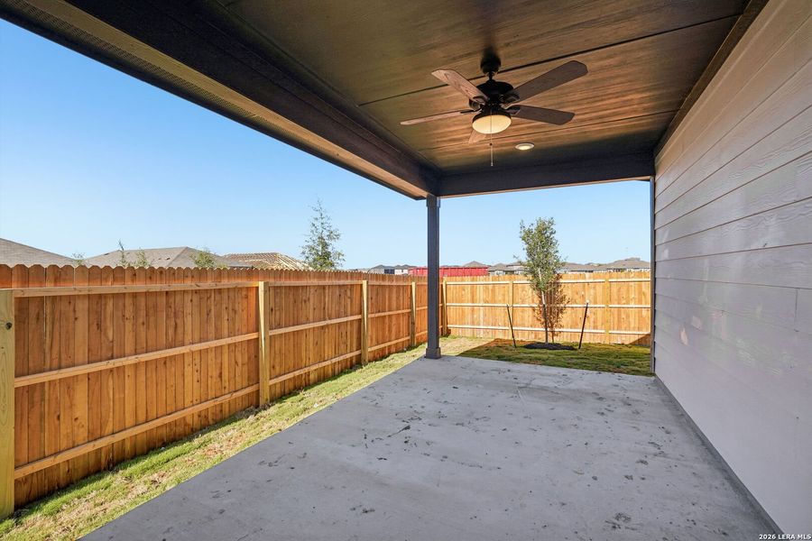 Exterior details and patio area of a home in Remington Ranch, San Antonio (Image 3).