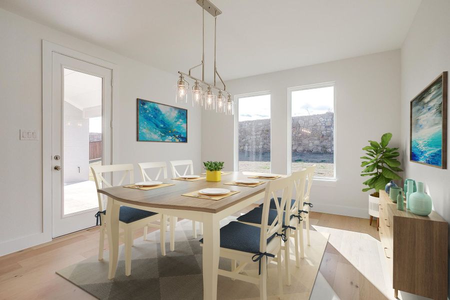 Representative furnished interior of a home built from the Eleanor by Graham Hart Home Builder in Sweetgrass, Haslet (Image 5).
