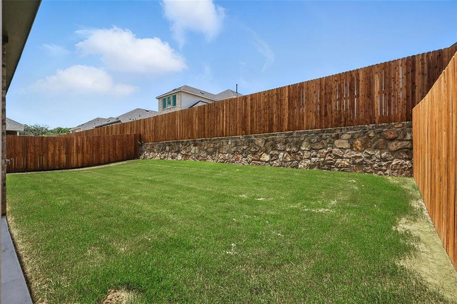 View of fenced backyard View of fenced backyard