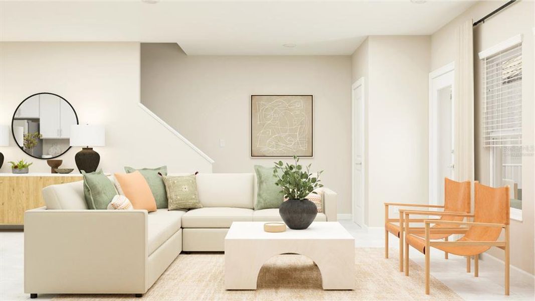 Furnished interior view inside a new home in EverBe, Orlando (Image 10). Furnished interior view inside a new home in EverBe, Orlando (Image 10).