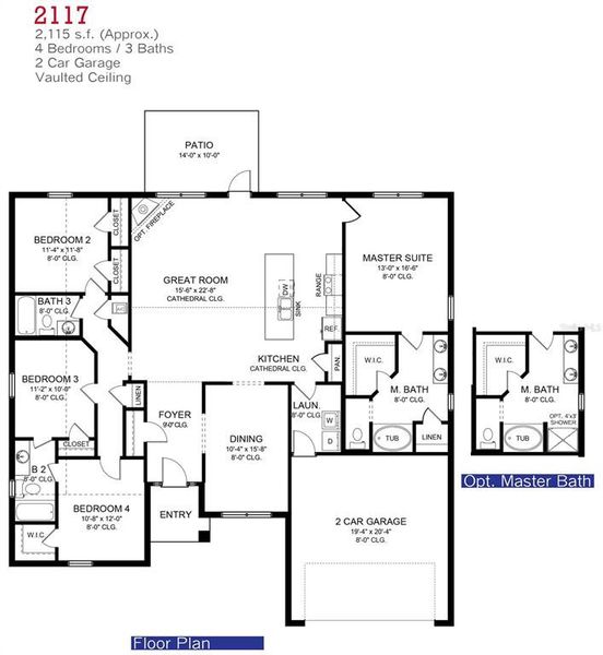 2D floor plan layout of this home in South Gulf Cove, Port Charlotte, FL (Image 3). 2D floor plan layout of this home in South Gulf Cove, Port Charlotte, FL (Image 3).